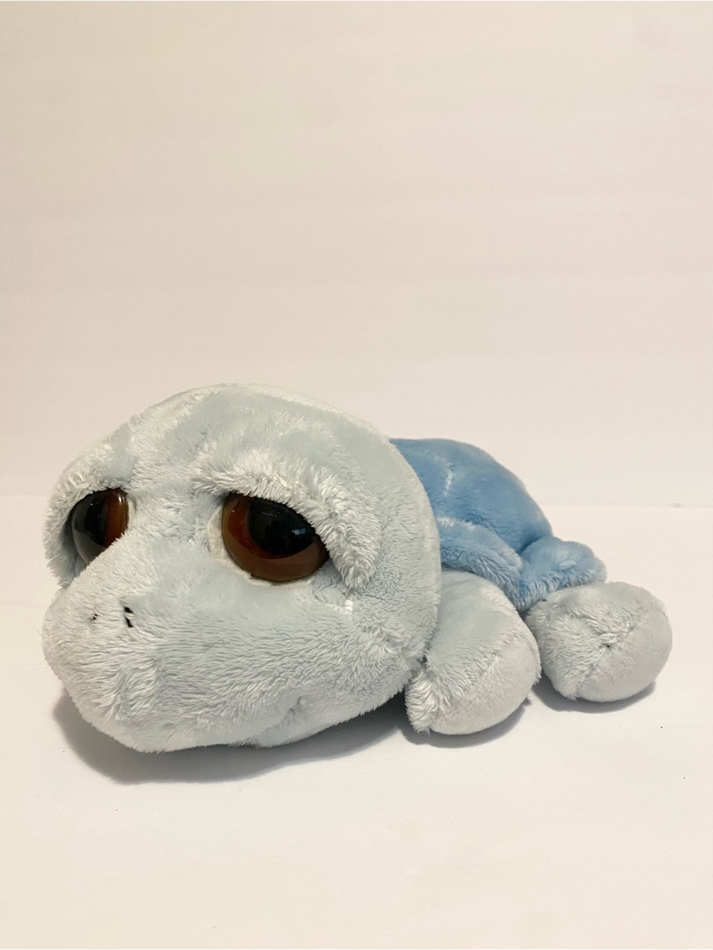 Russ Splish Lil Peepers Baby Blue Turtle Big Eyes Plush Stuffed Animal Toy 8”